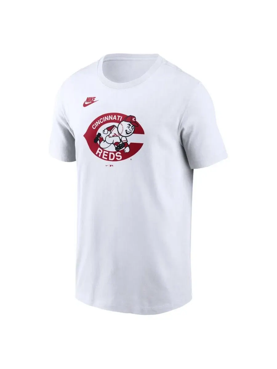 Футболка с винтажным принтом Cooperstown Collection Wordmark Nike — изображение 2 из 3, белый