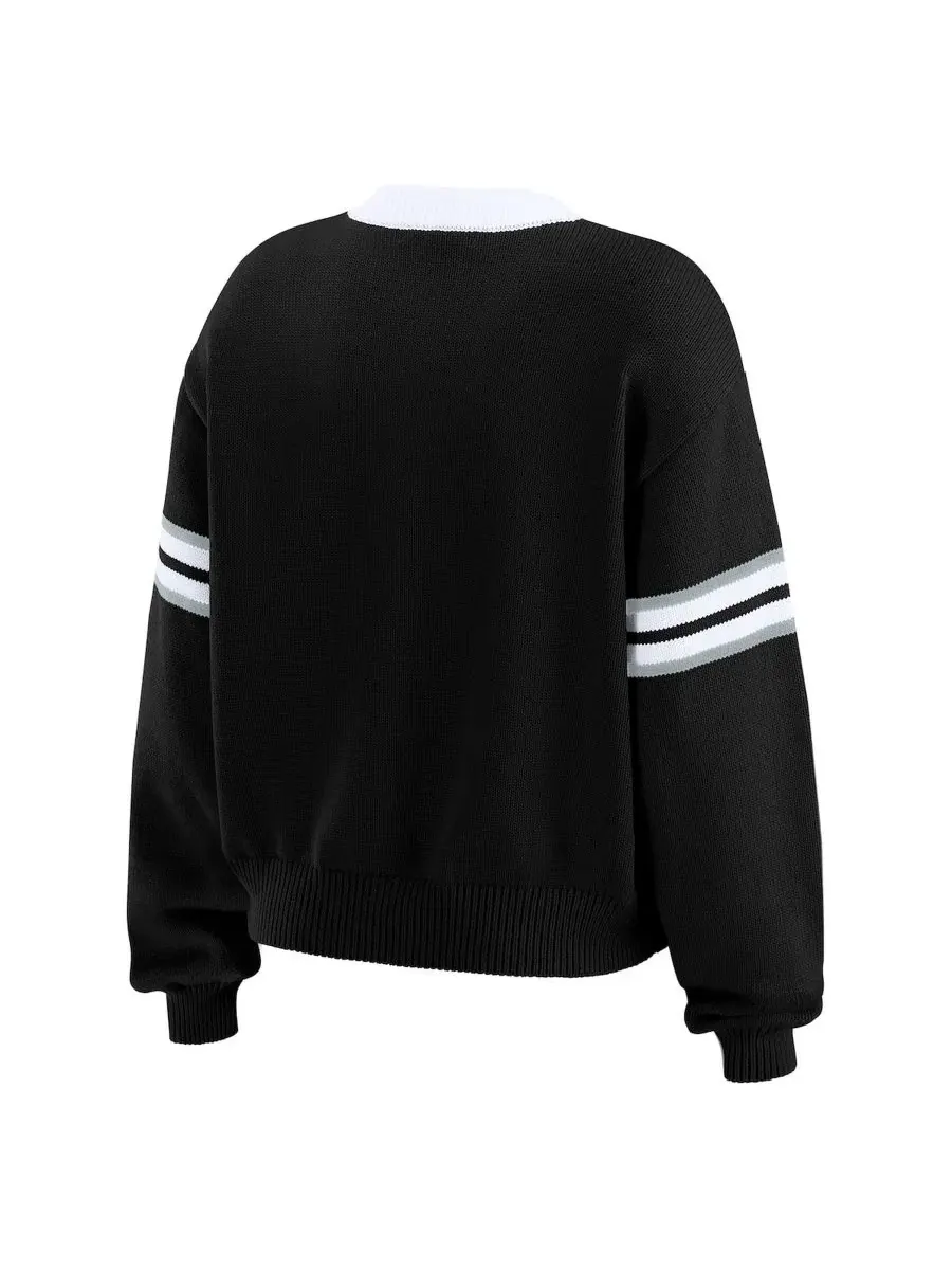 Женский свитшот-худи с принтом Las Vegas Raiders, с длинным рукавом, модель Lace-Up Pullover WEAR — изображение 3 из 4