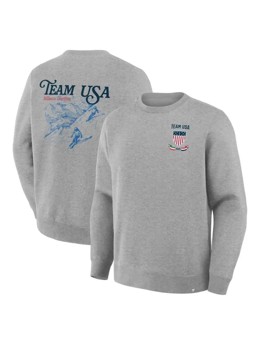 Свитшот с принтом Team USA Milano Cortina 2026 Fanatics — изображение 1 из 3, серый