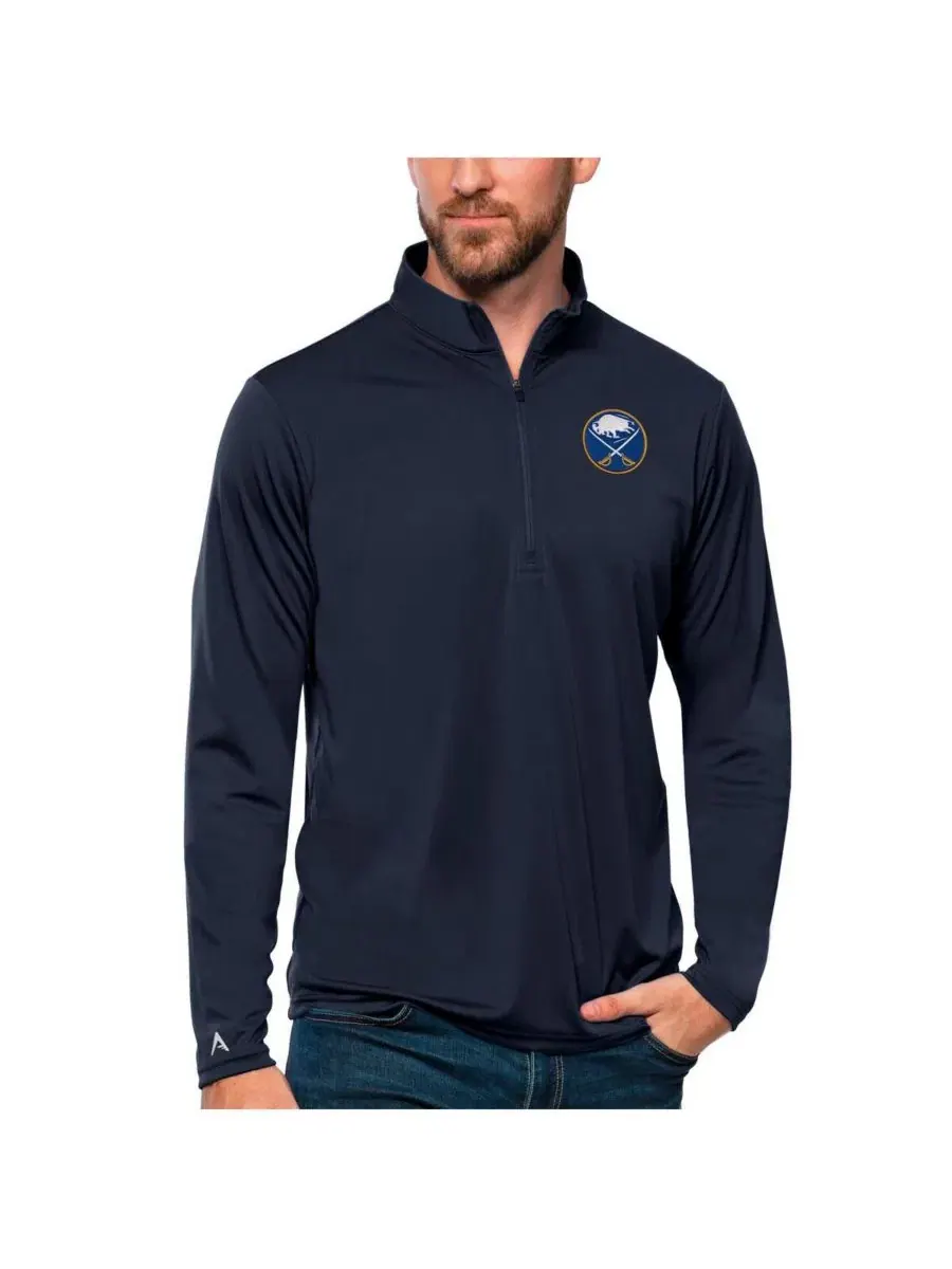 Пуловер с 1/4-застежкой Antigua Tribute Quarter-Zip — изображение 1 из 1, темно-синий
