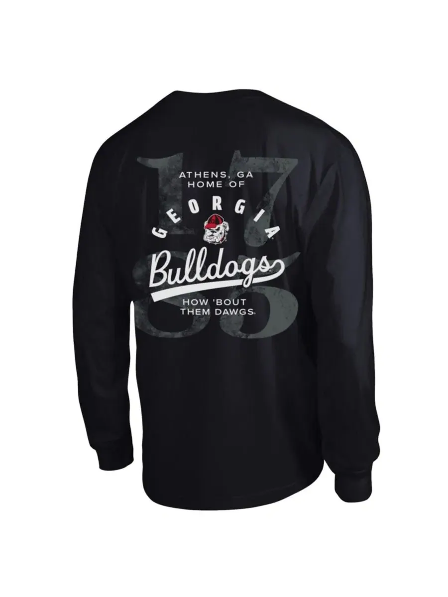 Футболка с длинным рукавом с принтом Georgia Bulldogs Champion — изображение 3 из 3, черный