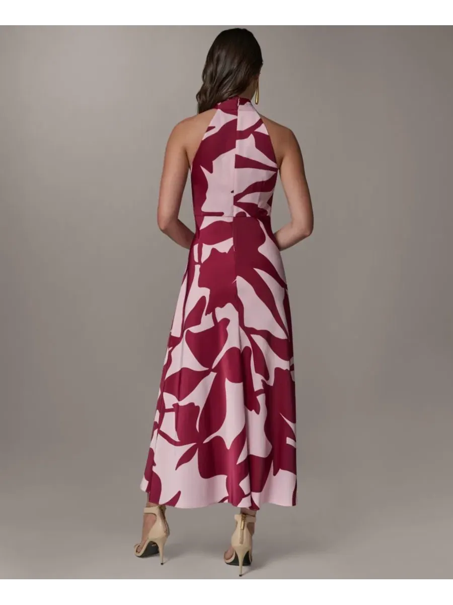Платье-трапеция миди с принтом Donna Karan New York, Sangria Lilac — изображение 4 из 6