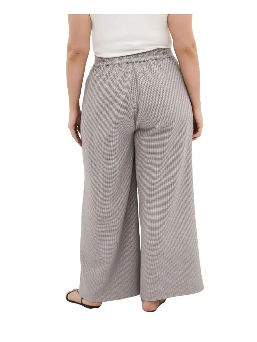 Широкие брюки с защипами Hailey Check CITY CHIC, Neutral Check — изображение 5 из 5