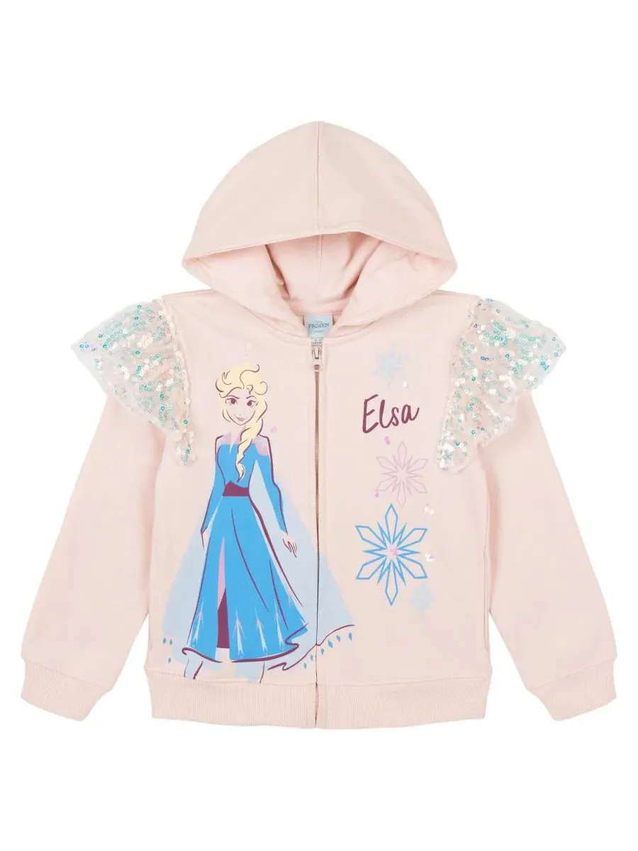 Детская худи с капюшоном с принтом Эльзы Frozen, Elsa Peach — изображение 1 из 3