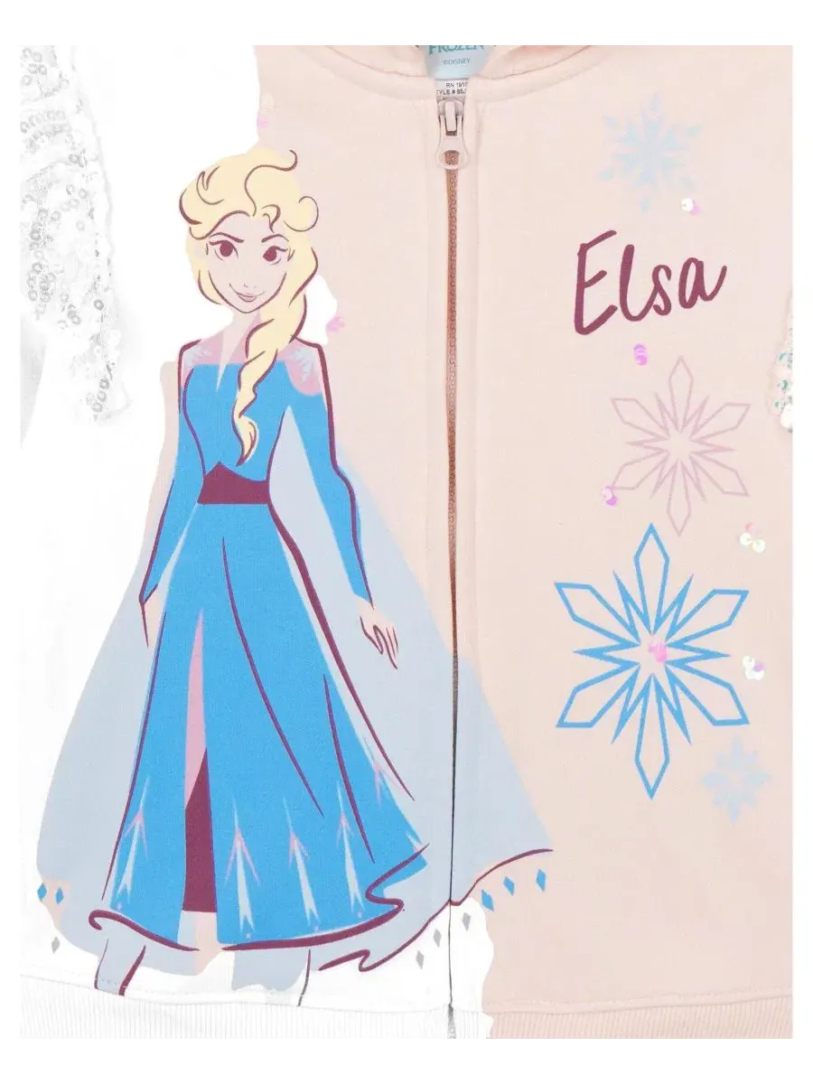 Детская худи с капюшоном с принтом Эльзы Frozen, Elsa Peach — изображение 3 из 3