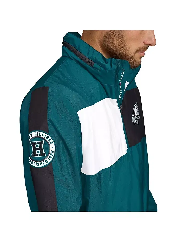 Мужская зеленая легкая худи-куртка на молнии Philadelphia Eagles Gael Tommy Hilfiger — изображение 3 из 4