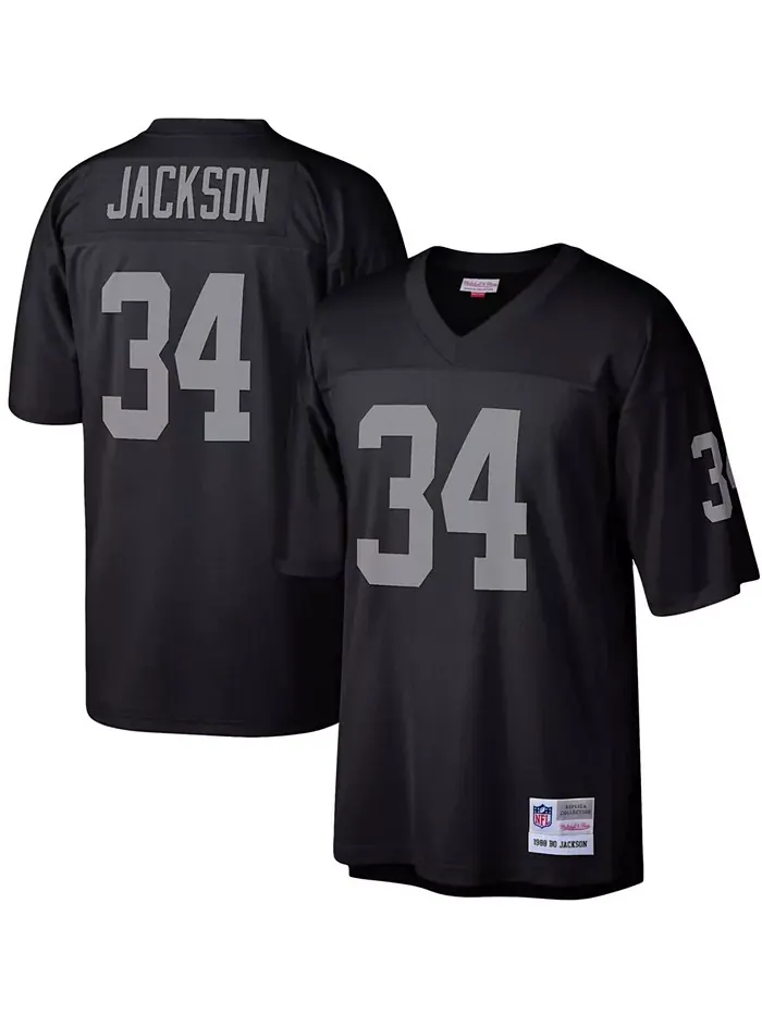 Мужская реплика джерси Bo Jackson Las Vegas Raiders в черном цвете Mitchell & Ness — изображение 1 из 3