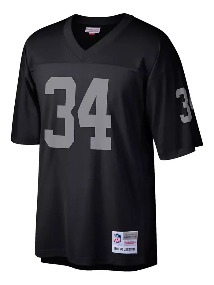 Мужская реплика джерси Bo Jackson Las Vegas Raiders в черном цвете Mitchell & Ness — изображение 2 из 3
