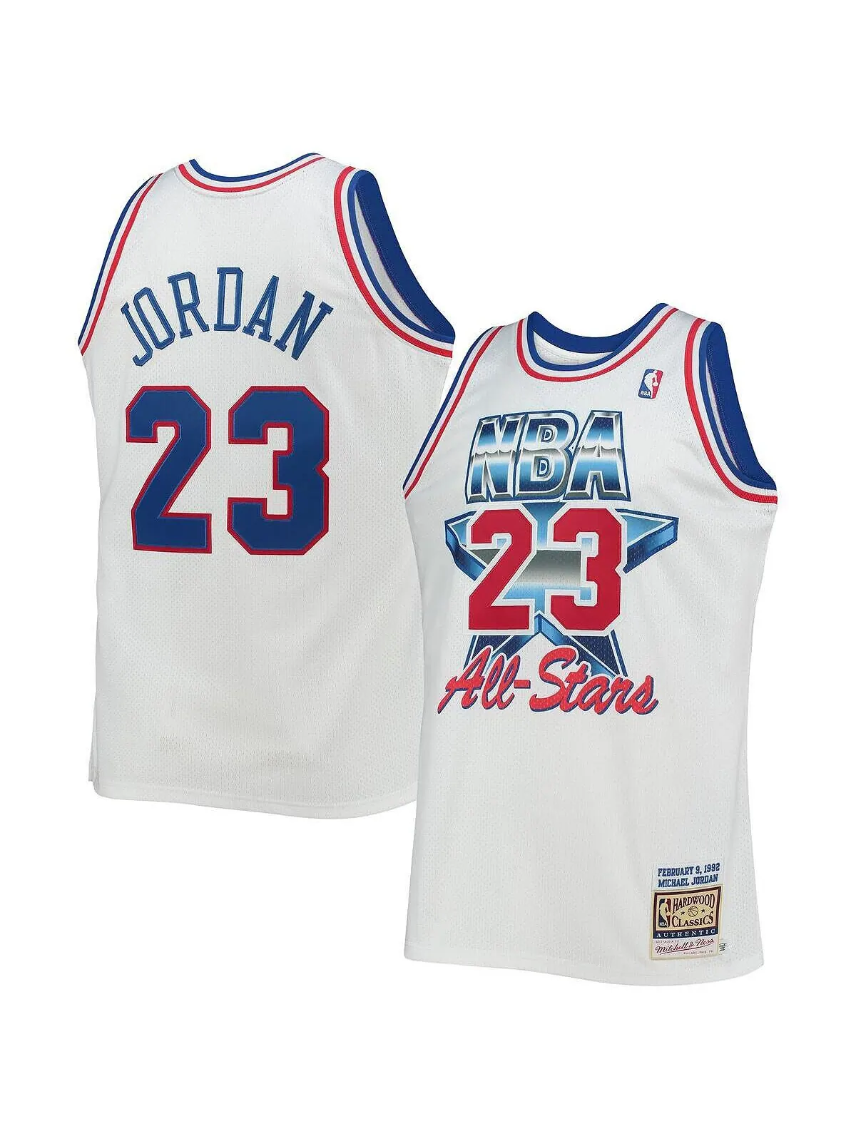Мужская майка michael jordan white eastern conference hardwood classics 1992 nba all-star game