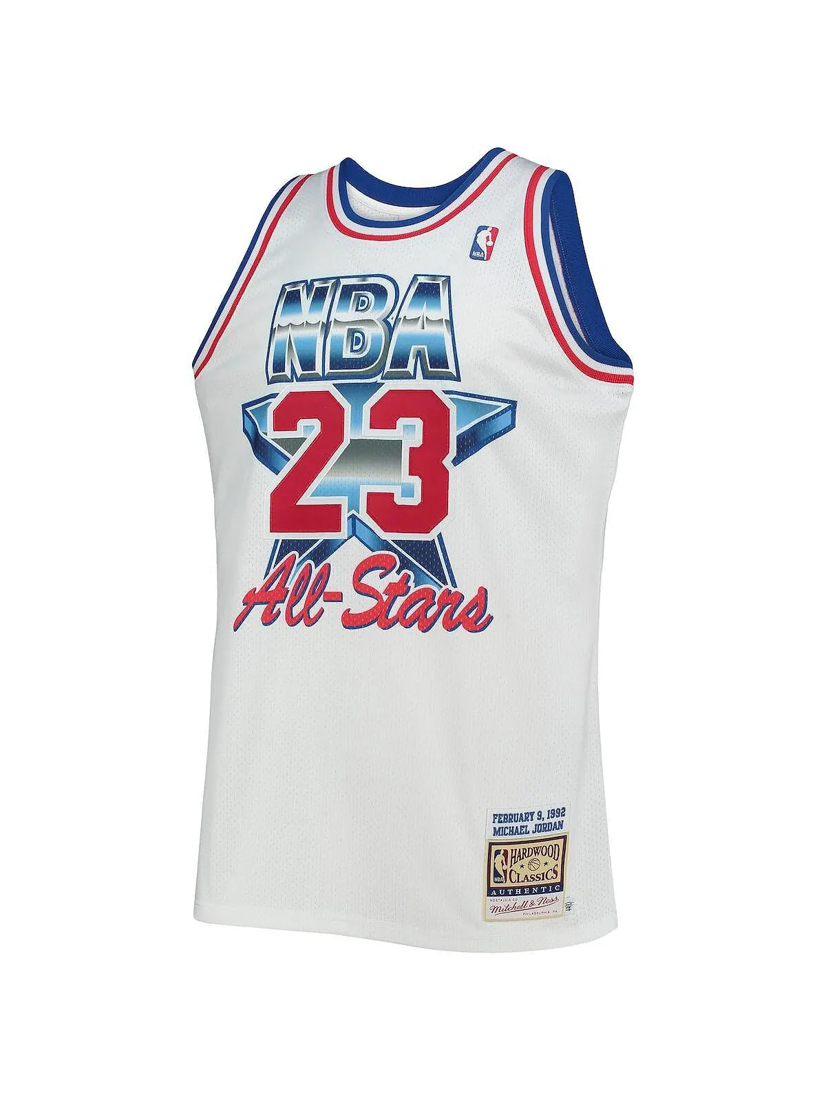 Мужская майка michael jordan white eastern conference hardwood classics 1992 nba all-star game — изображение 2 из 3, белый