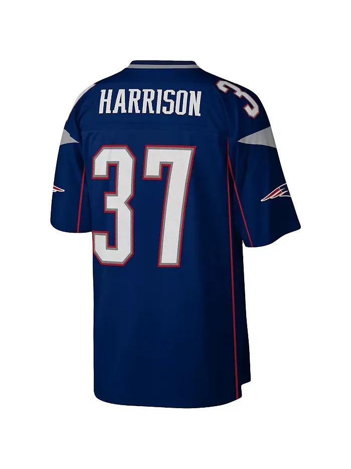 Мужская реплика джерси New England Patriots Legacy в синем цвете Rodney Harrison Mitchell & Ness — изображение 2 из 3