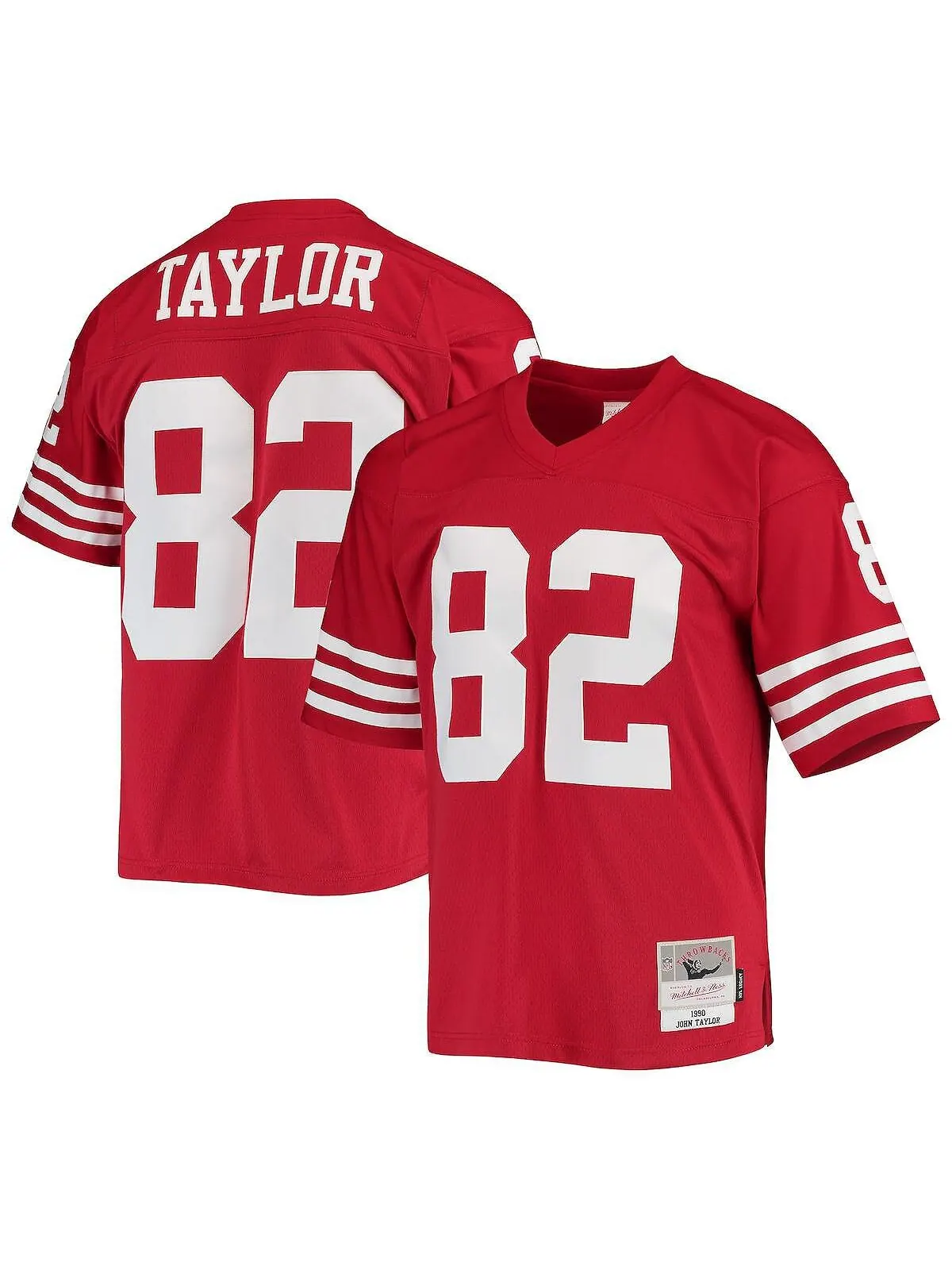 Мужская футболка John Taylor Scarlet San Francisco 49ers 1990 Legacy Replica Mitchell & Ness — изображение 1 из 3, алый