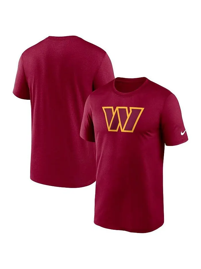Мужская бордовая футболка Washington Commanders Legend Logo Performance Nike — изображение 1 из 3, бордовый