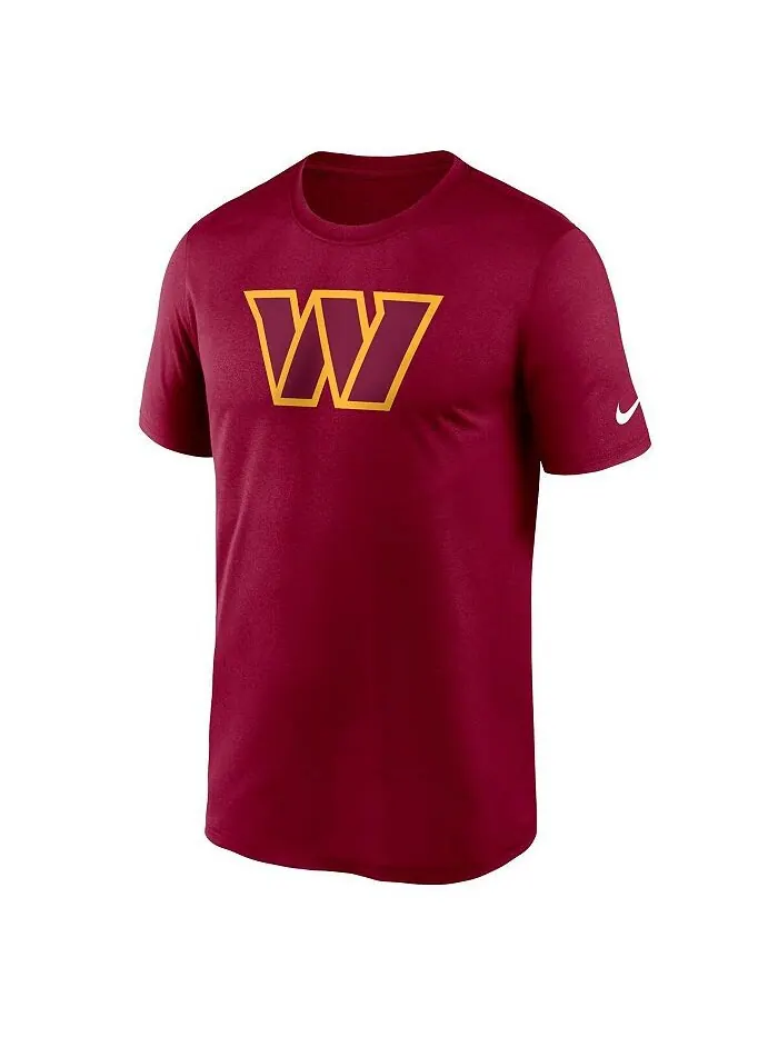 Мужская бордовая футболка Washington Commanders Legend Logo Performance Nike — изображение 2 из 3, бордовый
