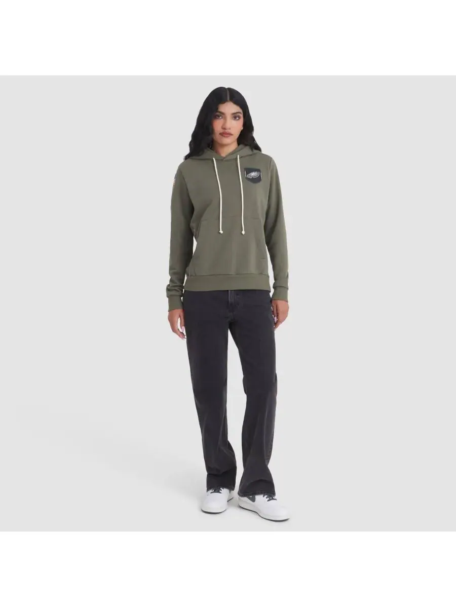 Nike Женская толстовка Olive Philadelphia Eagles 2025 Salute to Service Sideline Standard Issue — изображение 3 из 5