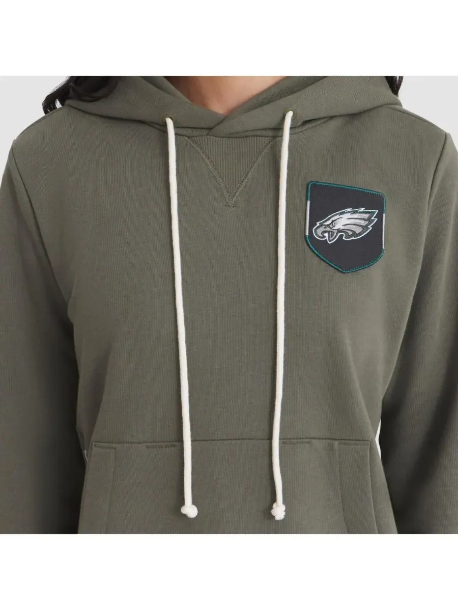 Nike Женская толстовка Olive Philadelphia Eagles 2025 Salute to Service Sideline Standard Issue — изображение 4 из 5