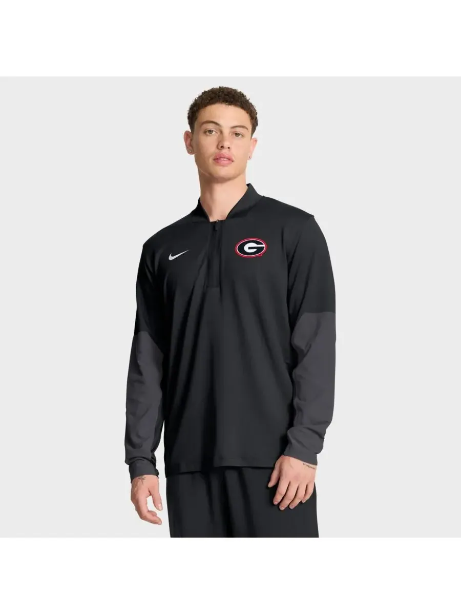 Nike Мужская черная толстовка с капюшоном Georgia Bulldogs One Goal Performance с застежкой-молнией — изображение 1 из 5