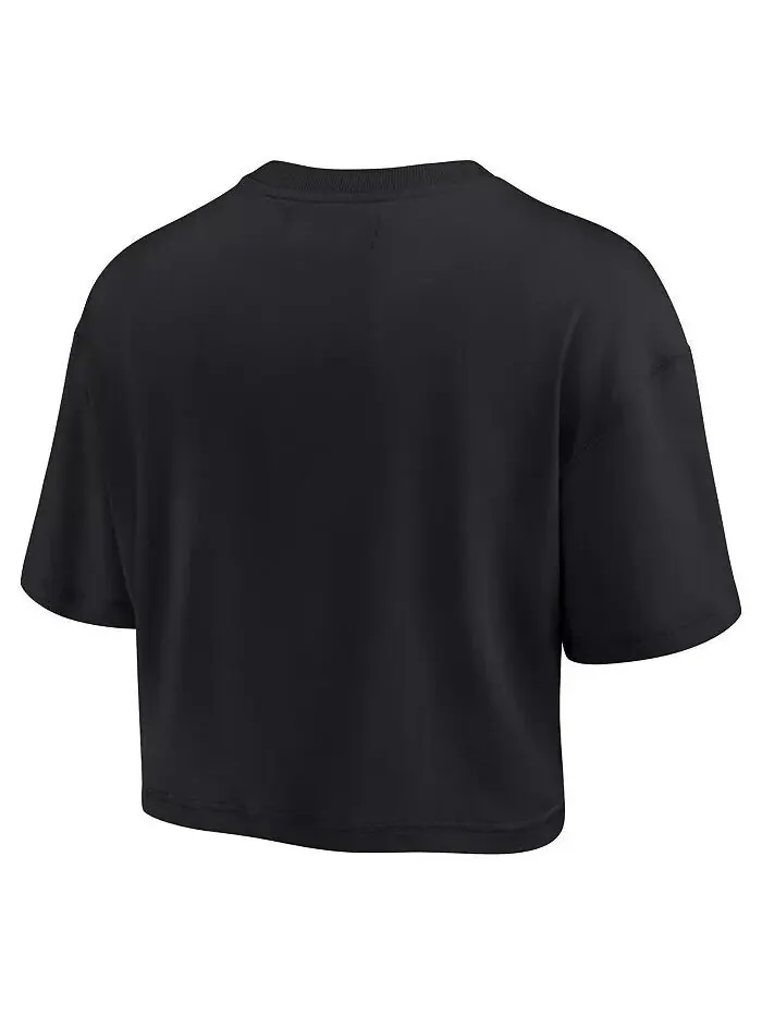 Черная женская укороченная футболка Kansas City Chiefs Super Soft с короткими рукавами Fanatics — изображение 2 из 3
