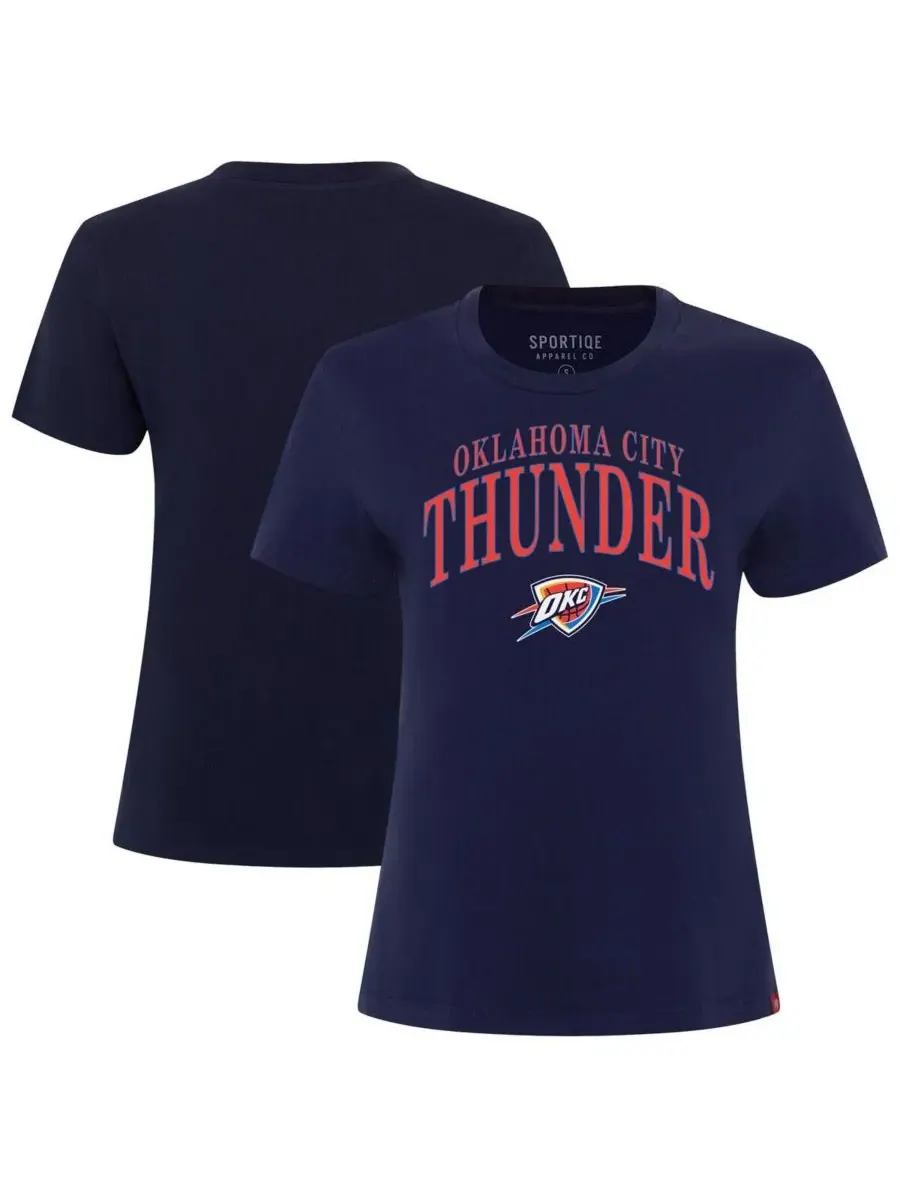 Sportiqe Женская футболка свободного кроя Oklahoma City Thunder Arcadia темно-синего цвета — изображение 1 из 3, темно-синий