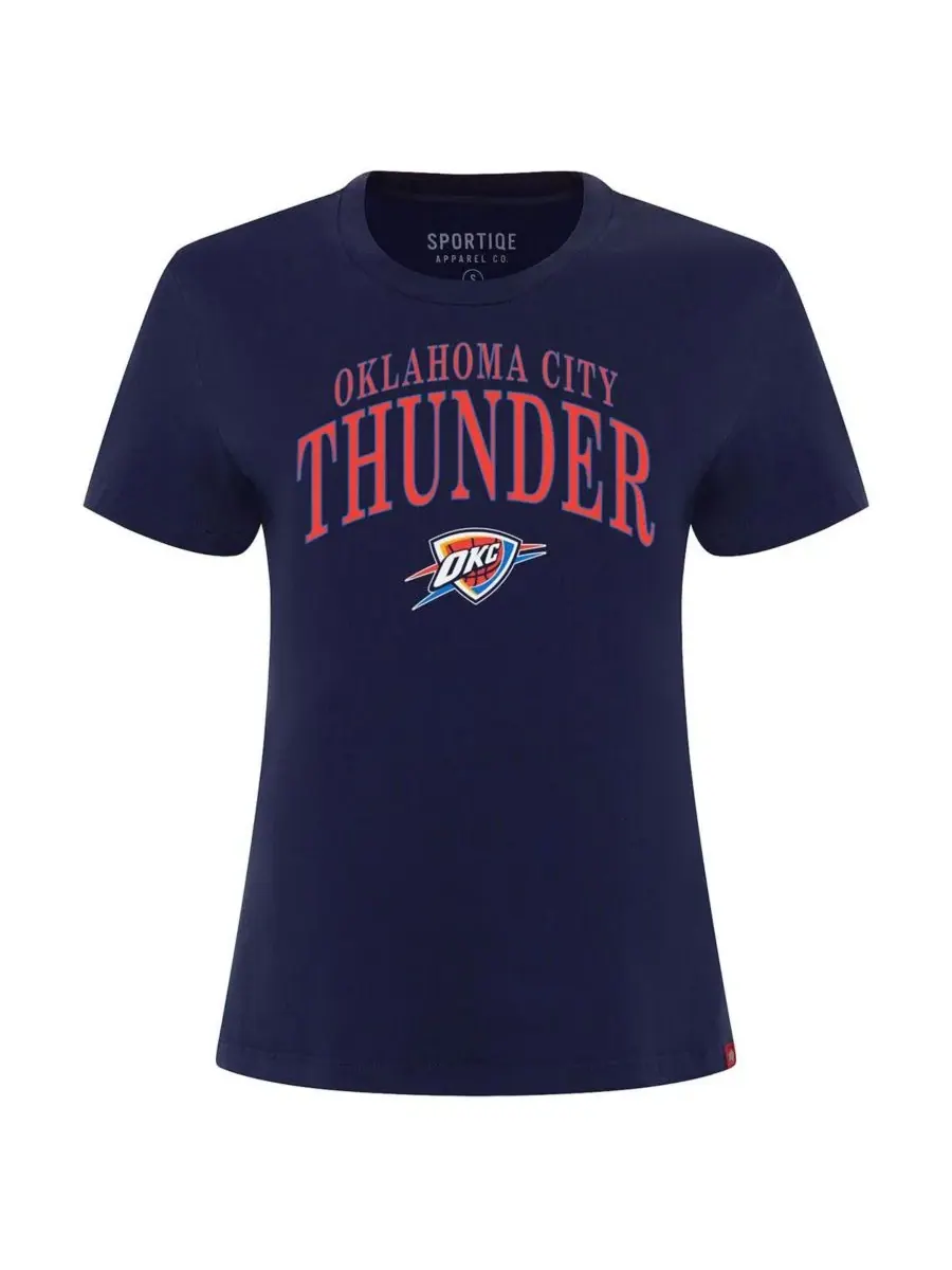 Sportiqe Женская футболка свободного кроя Oklahoma City Thunder Arcadia темно-синего цвета — изображение 2 из 3, темно-синий