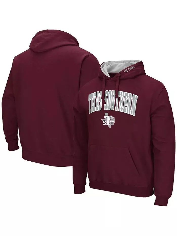 Мужская темно-бордовая толстовка с капюшоном Texas Southern Tigers Arch & Logo 3.0 Colosseum — изображение 1 из 3