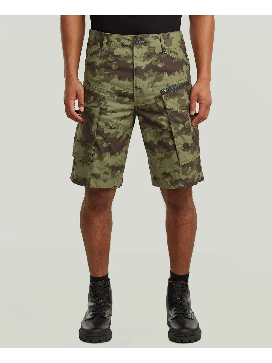 Мужские шорты Rovic с принтом и застежкой-молнией G-Star Raw, Four Leaf Clover Cloud Camo — изображение 1 из 7