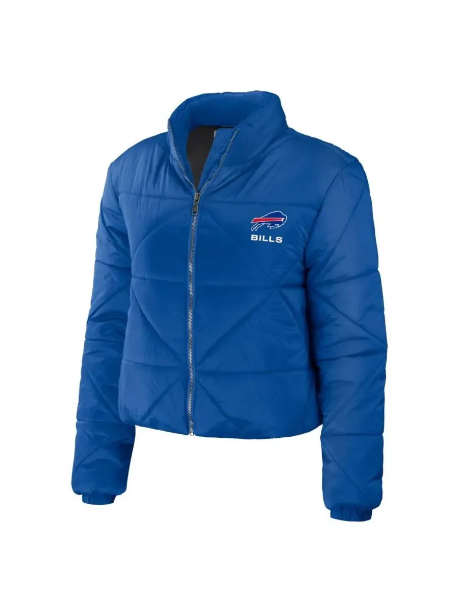 Женская укороченная пуховая куртка Royal Buffalo Bills на молнии WEAR by Erin Andrews — изображение 3 из 3, королевский