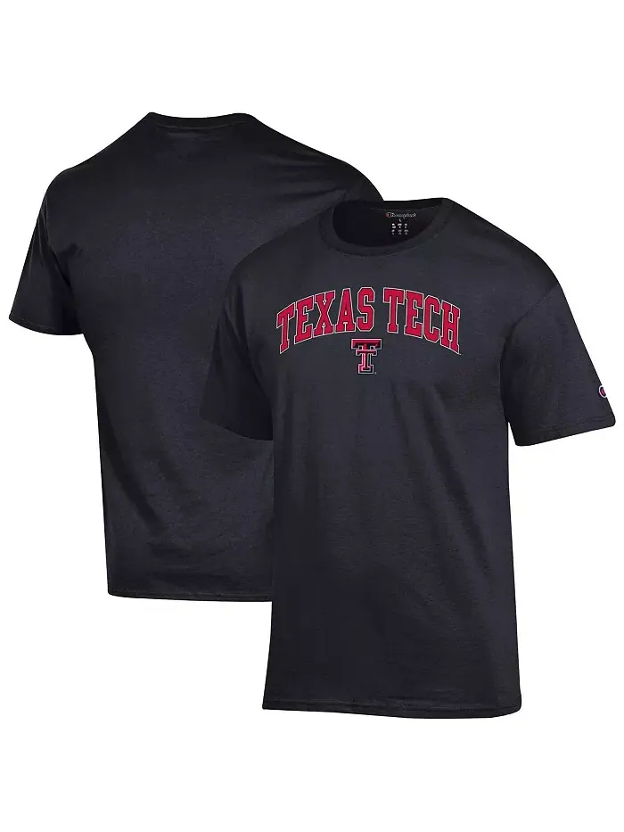 Мужская футболка черного цвета с логотипом Texas Tech Red Raiders в виде арки Champion