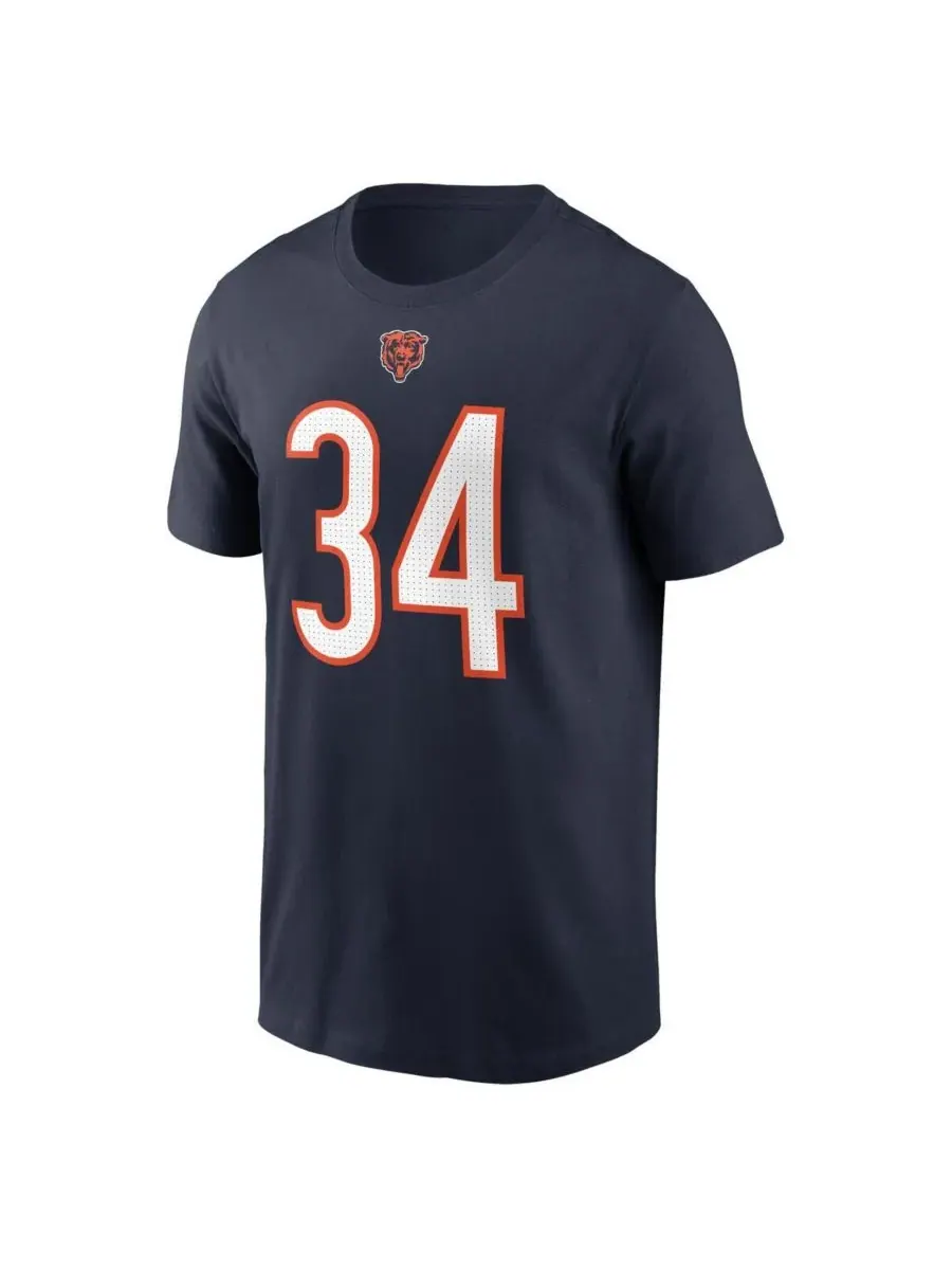 Nike Мужская темно-синяя футболка с именем и номером игрока команды Chicago Bears, завершившего — изображение 3 из 3