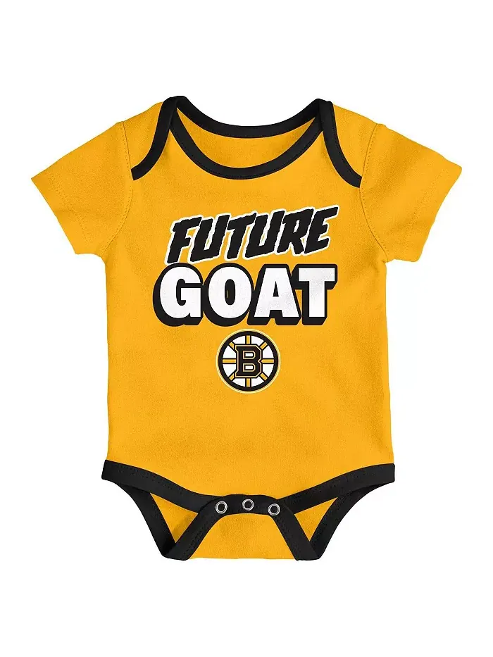 Боди для новорожденных Boston Bruins Loyal Buddies, комплект из 3 штук Outerstuff — изображение 3 из 4