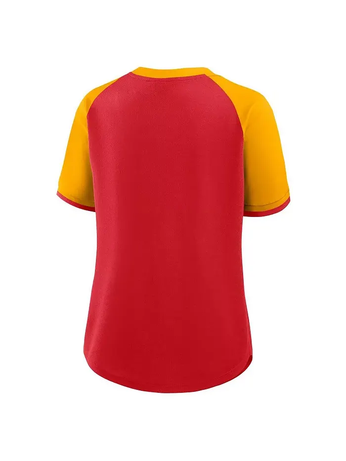 Женская красно-золотая футболка Kansas City Chiefs Height Advantage Fanatics — изображение 3 из 3