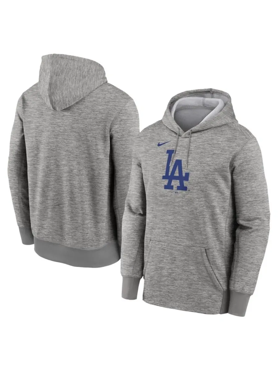 Мужская термотолстовка серого цвета с основным логотипом Los Angeles Dodgers Nike — изображение 1 из 3, серый