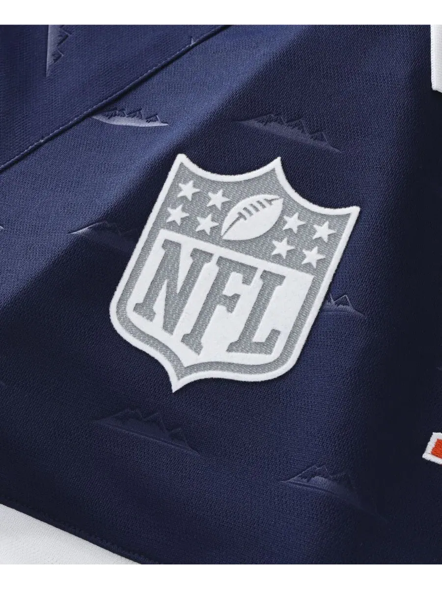 Футболка-поло футбольная с воротником Navy Denver Broncos Football x Football Collared Fan Jersey — изображение 4 из 5