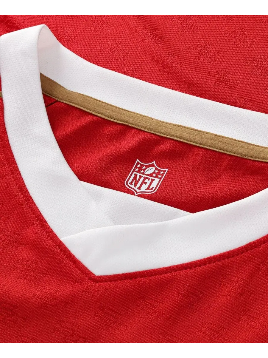 Футболка-джерси с V-образным вырезом Football x Football Fanatics — изображение 2 из 5, алый