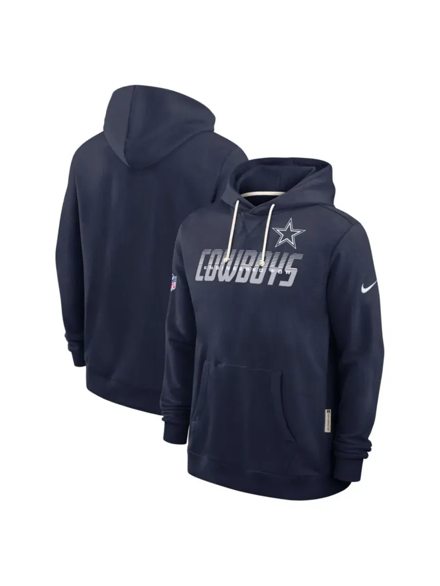 Худи с капюшоном, с флисовой подкладкой, длинным рукавом, Dallas Cowboys Sideline Standard Issue — изображение 1 из 3