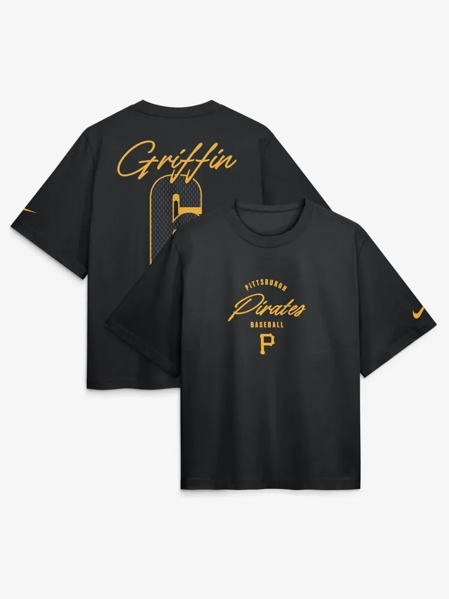 Футболка свободного кроя с именем и номером Konnor Griffin Black Premium Essentials Boxy Name & — изображение 1 из 3, черный