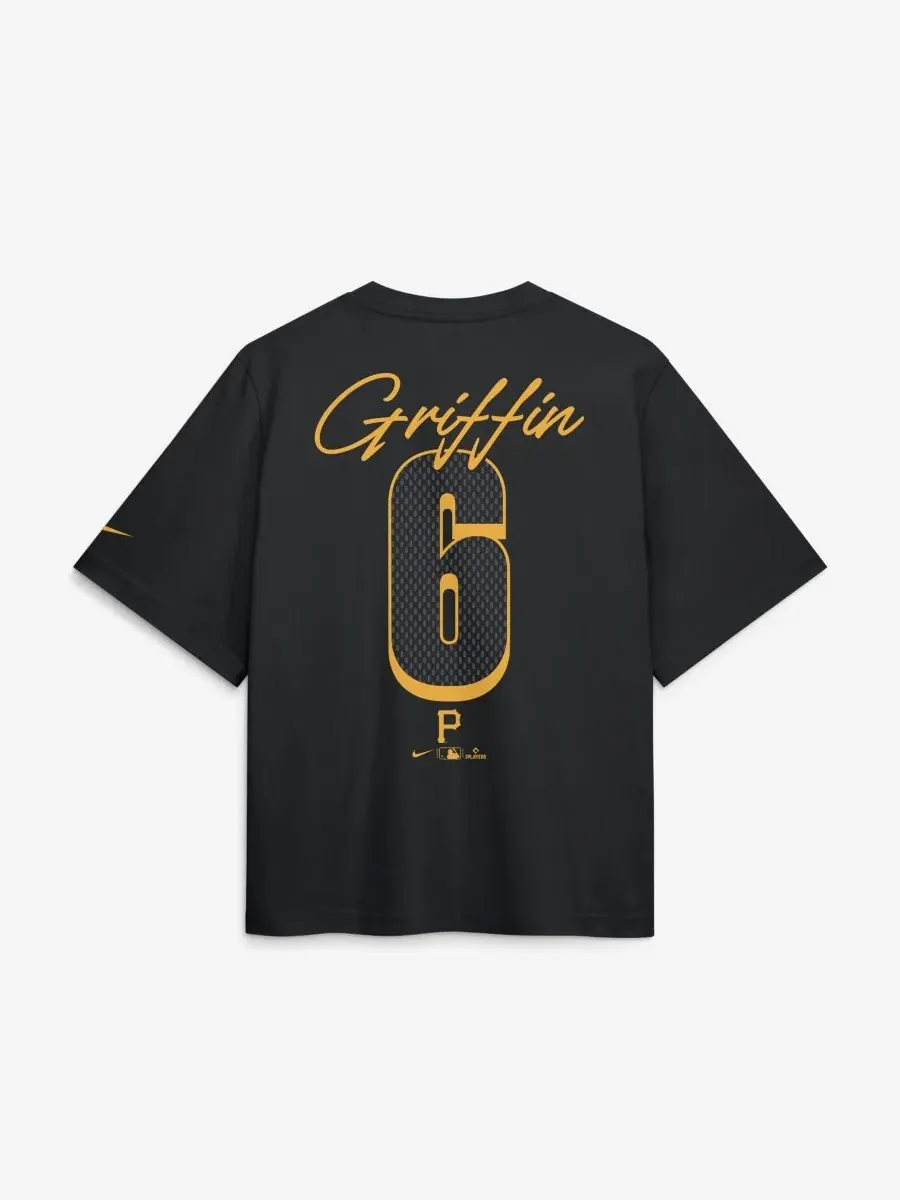 Футболка свободного кроя с именем и номером Konnor Griffin Black Premium Essentials Boxy Name & — изображение 3 из 3, черный