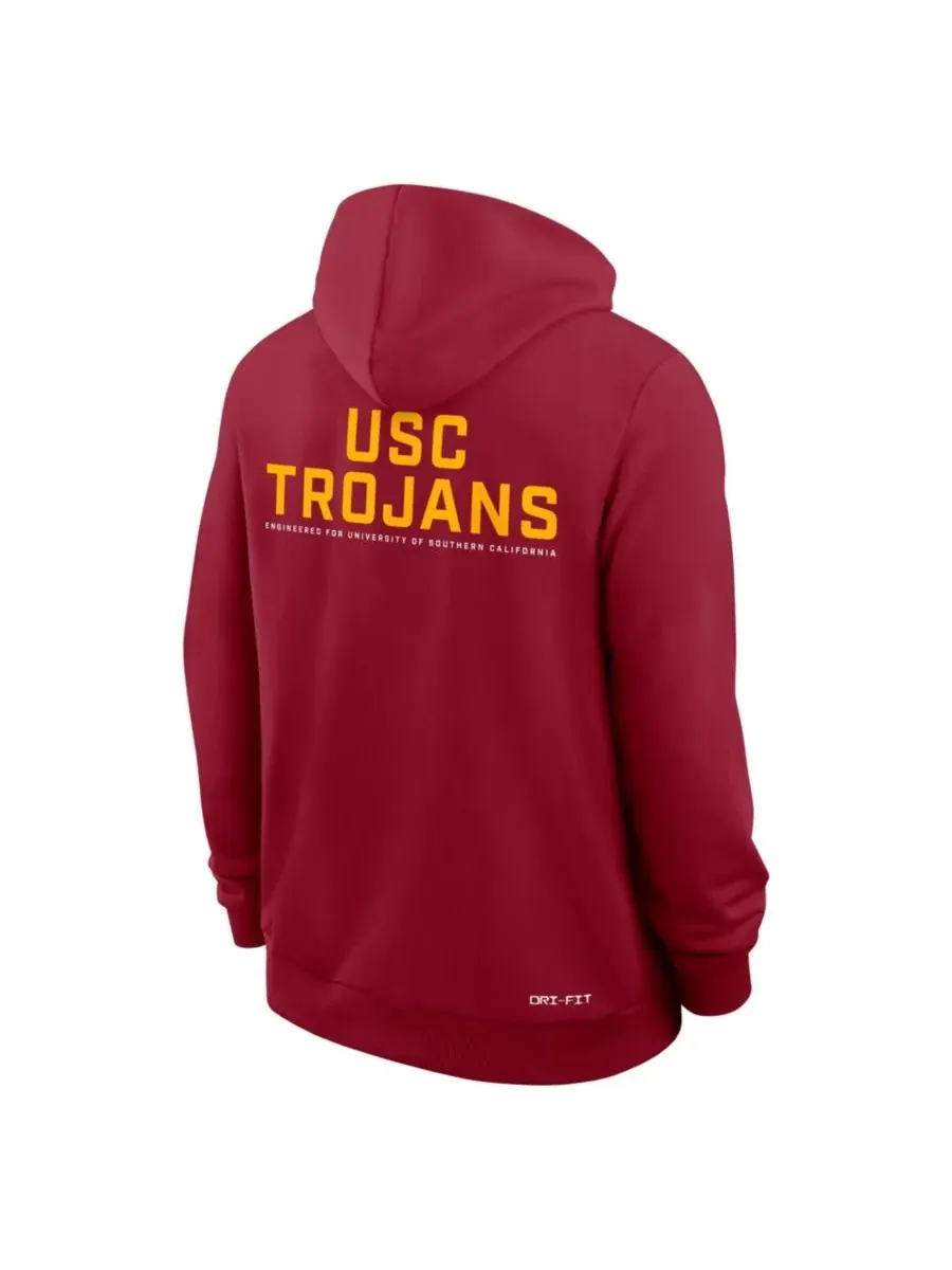 Худи Nike с капюшоном, флисовое, свободного кроя, USC Trojans 2025 Sideline — изображение 5 из 5, красный