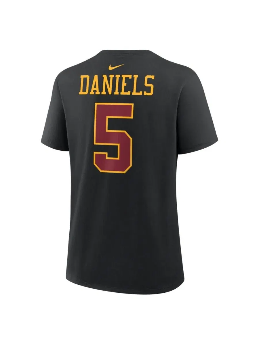 Футболка с принтом Jayden Daniels Name Number Nike — изображение 3 из 3, черный