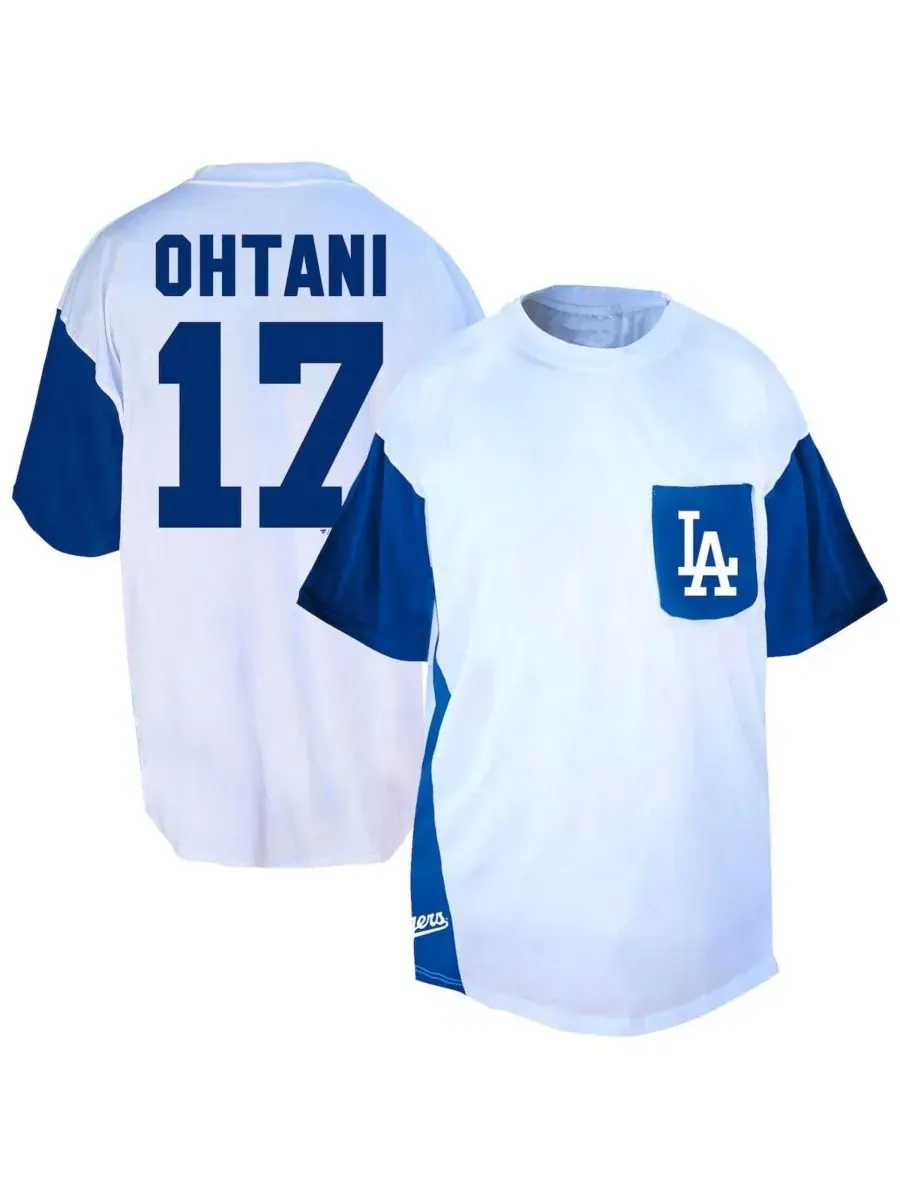 Футболка с длинным рукавом Shohei Ohtani Big & Tall Player Name & Number Fanatics — изображение 1 из 3, белый