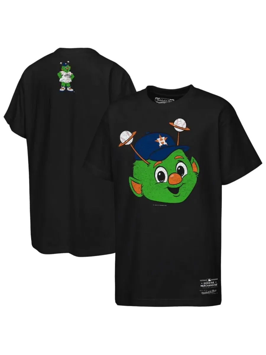 Футболка с принтом талисмана Houston Astros Mitchell & Ness — изображение 1 из 3, черный