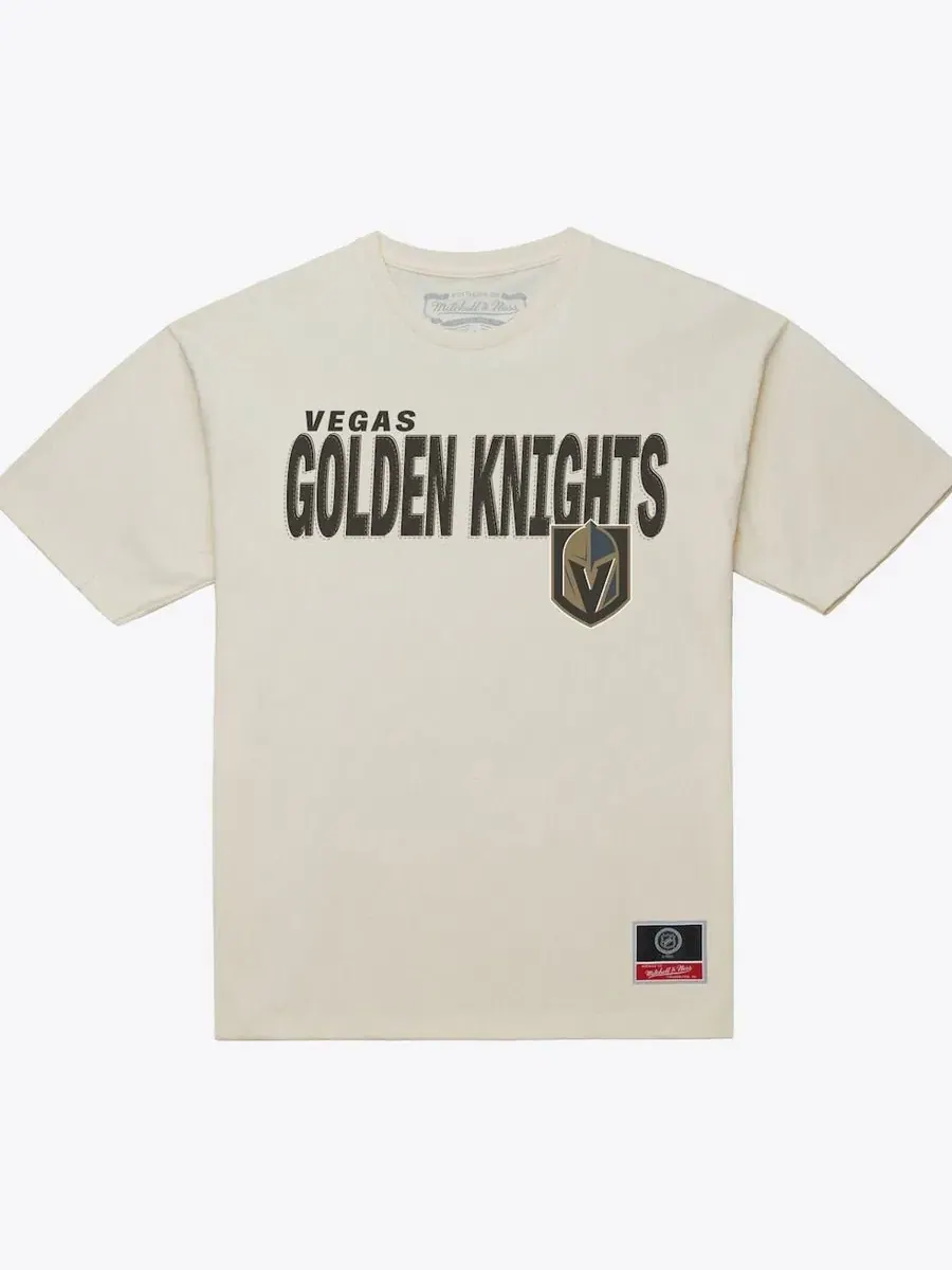 Футболка с принтом Core Plus Vegas Golden Knights Mitchell & Ness — изображение 1 из 2, бежевый
