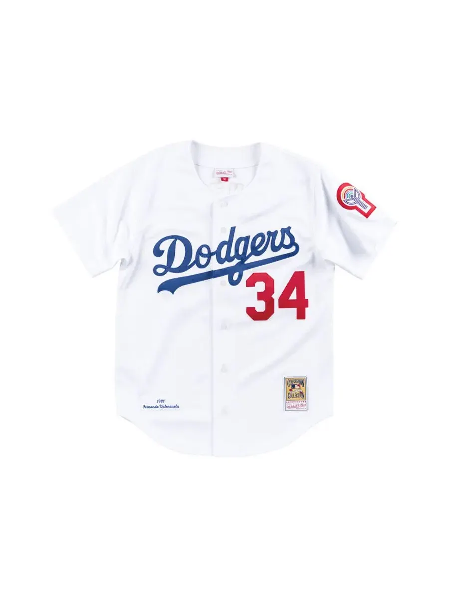 Джерси-реплика Los Angeles Dodgers Fernando Valenzuela Authentic Cooperstown Mitchell & Ness — изображение 2 из 2, белый