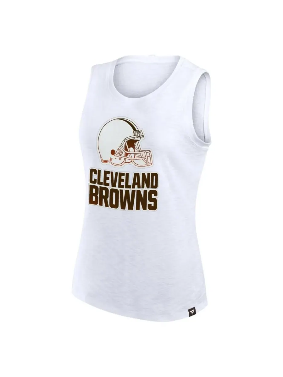 Fanatics Женская белая майка-топ Cleveland Browns из фактурной ткани — изображение 2 из 3, белый
