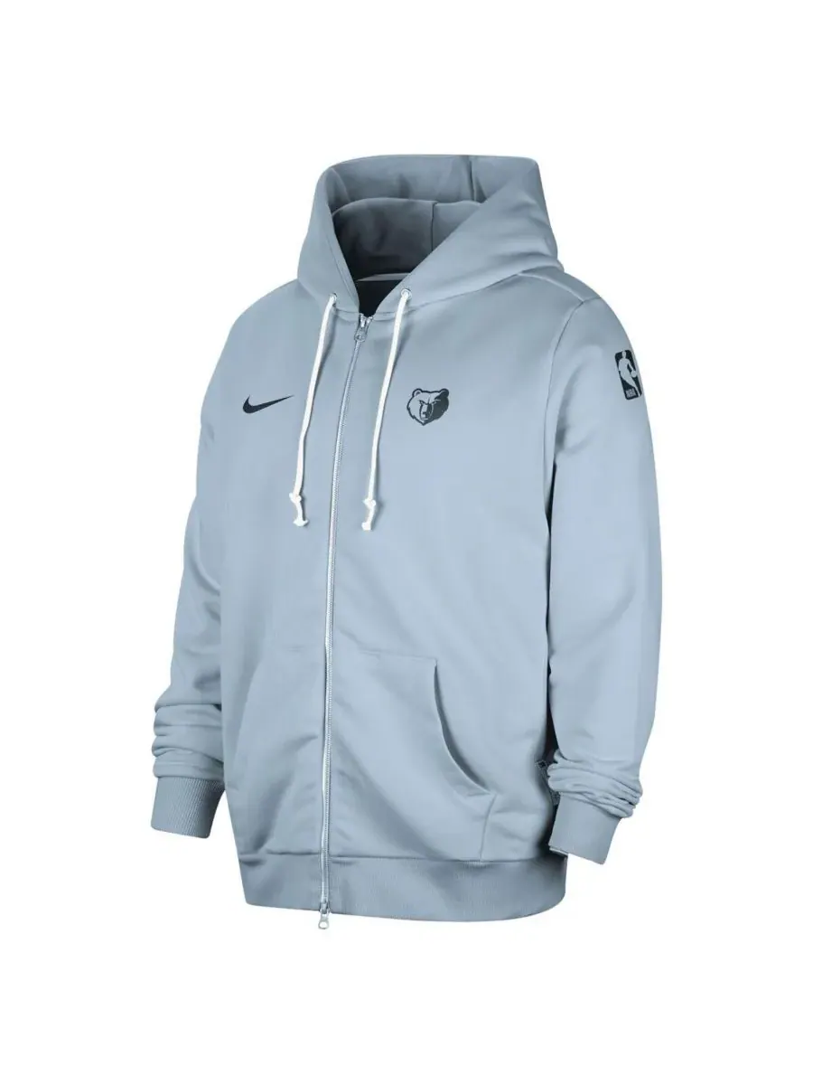 Nike Мужская светло-голубая толстовка на молнии с капюшоном Memphis Grizzlies Authentic Standard — изображение 2 из 3
