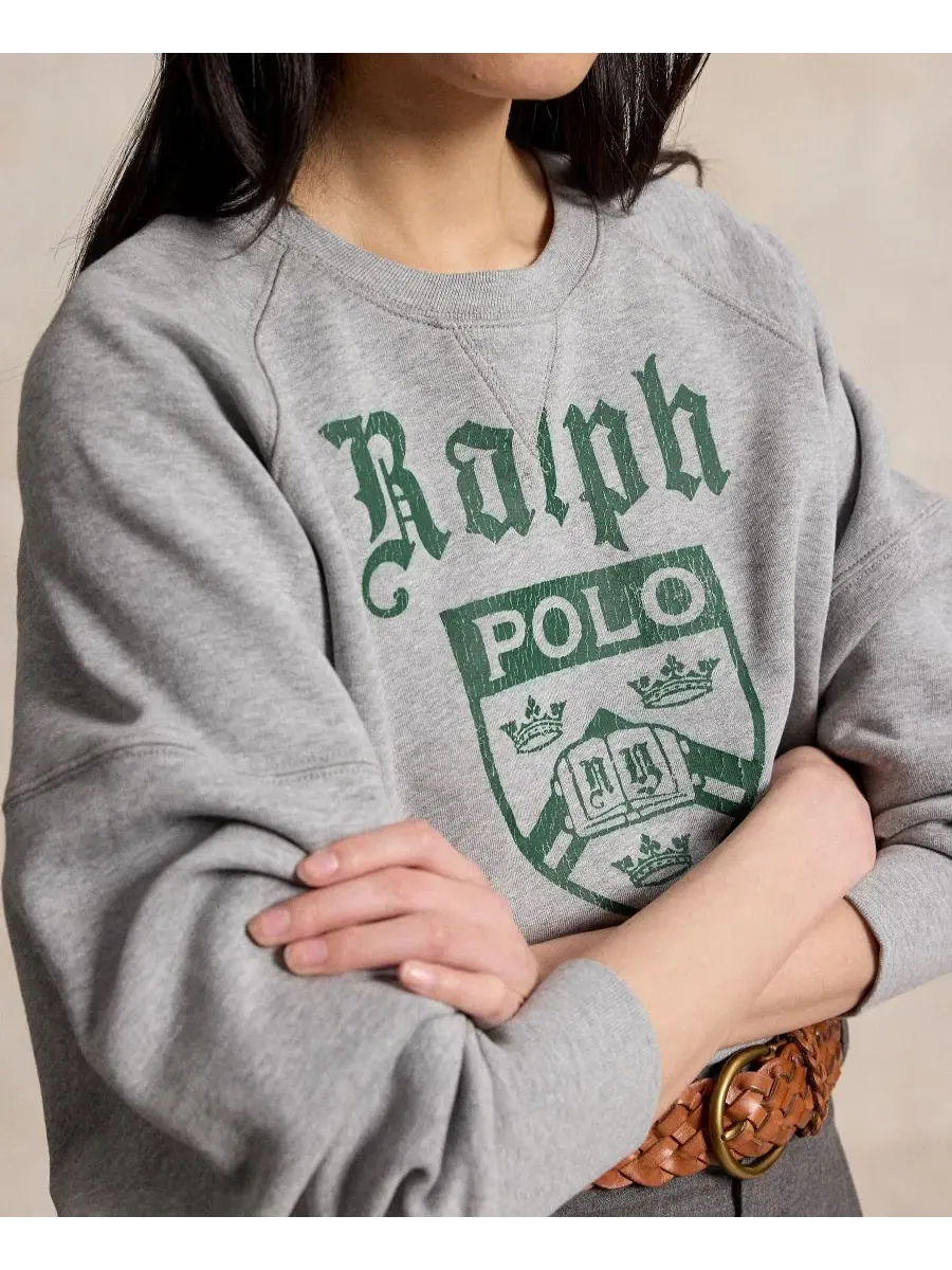 Женский свитшот с принтом Crest Polo Ralph Lauren, League Heather — изображение 3 из 5