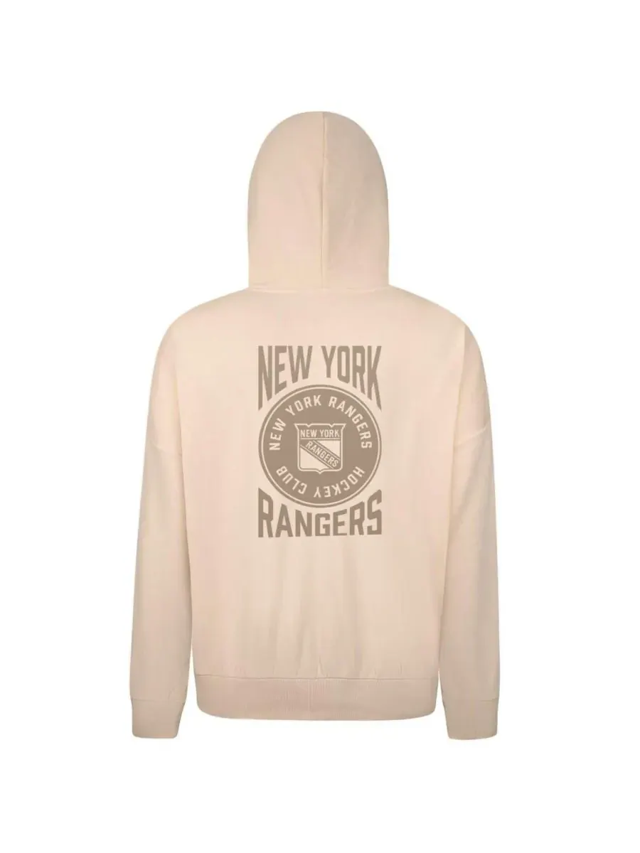 LevelWear Мужская кремовая толстовка с капюшоном New York Rangers Contact Stamp — изображение 3 из 3, бежевый