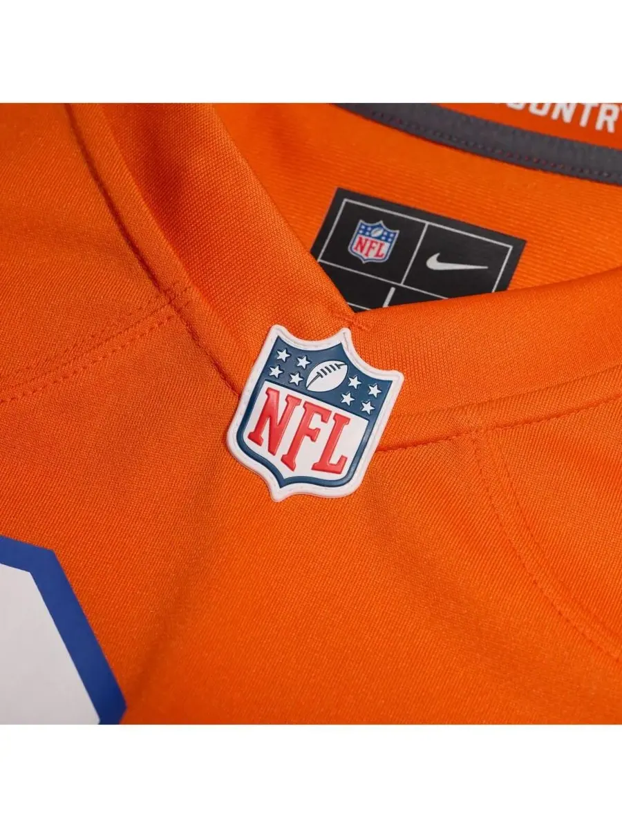 Nike Мужская оранжевая игровая майка Bo Nix Denver Broncos из коллекции Mile High 1977 года — изображение 4 из 5, оранжевый