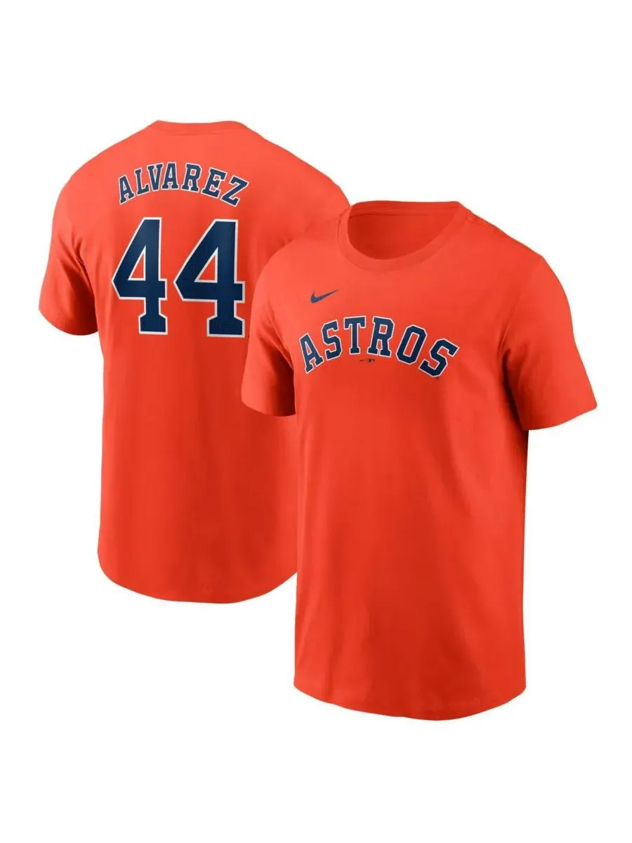 Nike Мужская оранжевая футболка Yordan Alvarez с логотипом Houston Astros и номером игрока — изображение 1 из 3, оранжевый
