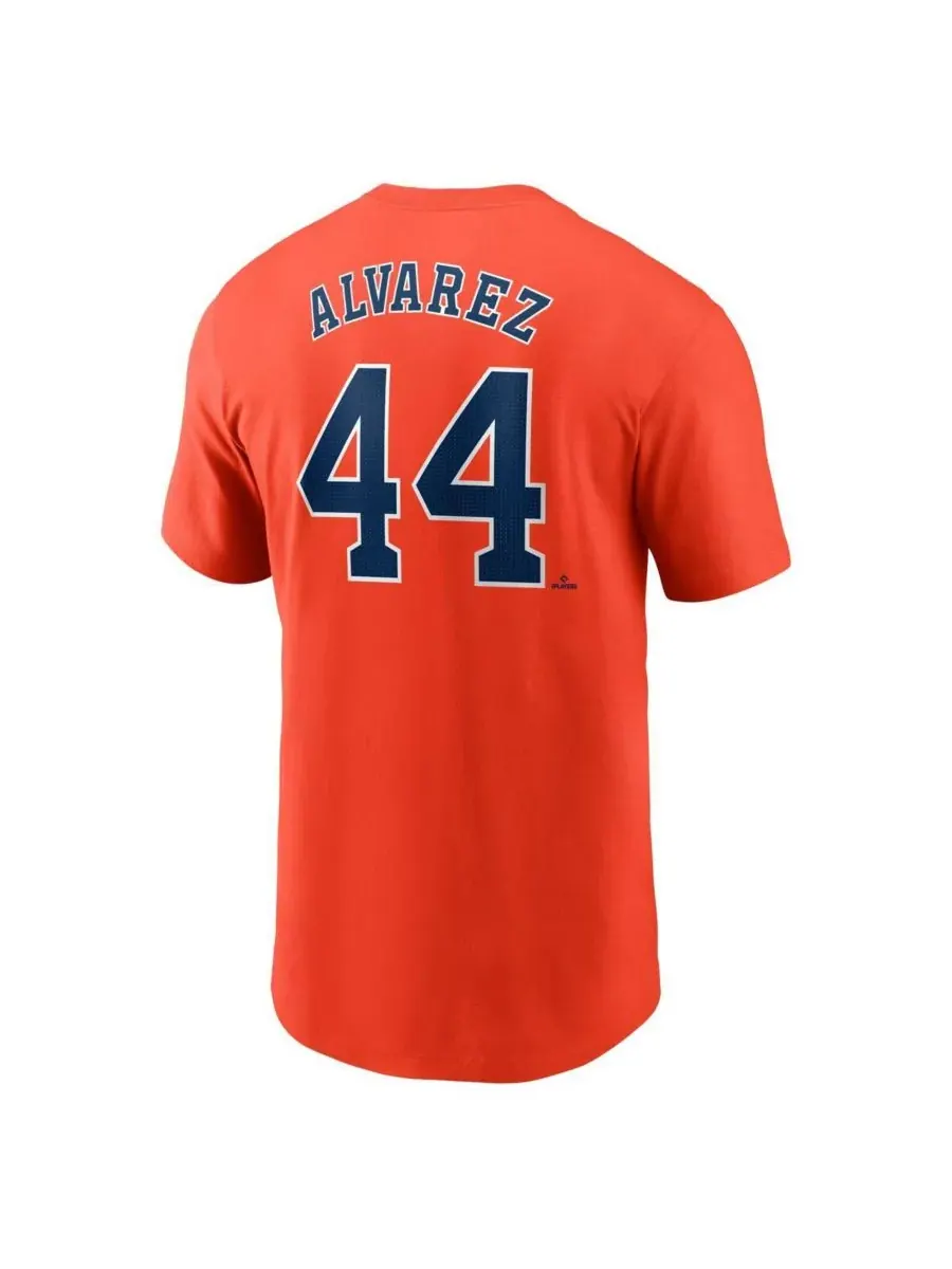 Nike Мужская оранжевая футболка Yordan Alvarez с логотипом Houston Astros и номером игрока — изображение 3 из 3, оранжевый